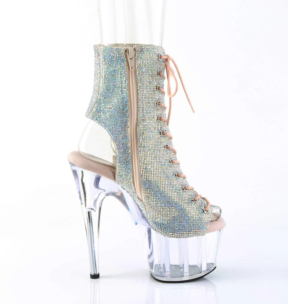 Adore 1016C-RS Platform 7" Heel Fringe Upper Ankle Boots-Direct
