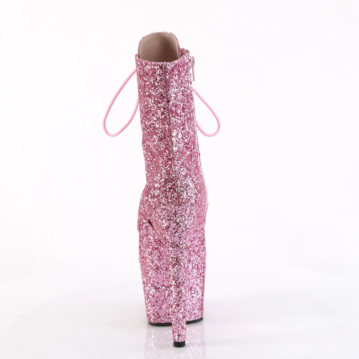 Adore 1020GWR Baby Pink Glitter 7" Heel Platform Ankle Boots -Direct