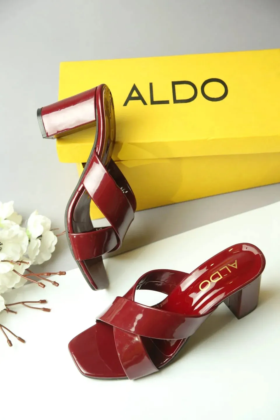 ALDO BLOCK HEEL BOSS LADY SANDALS