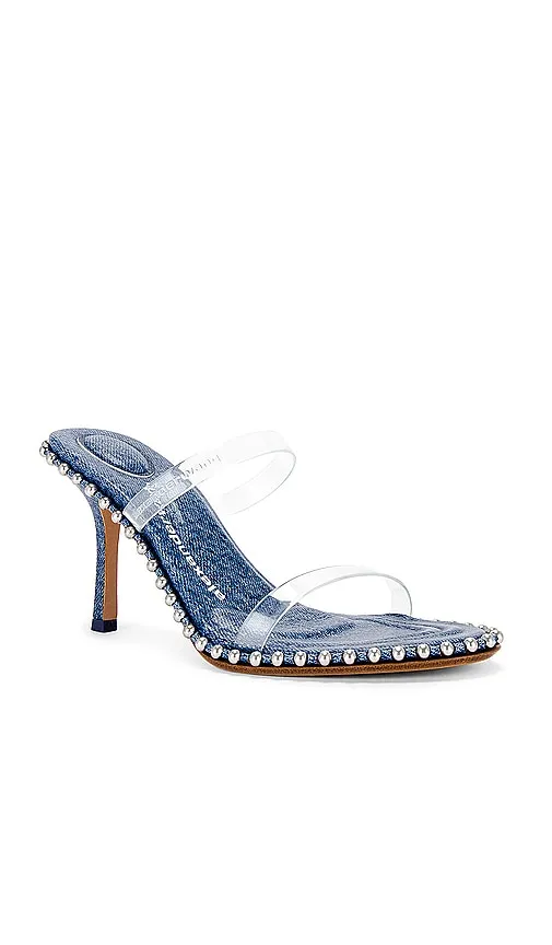 Alexander Wang Nova 85 Slide Sandal in Blue