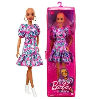 Barbie Fashionistas Doll 150 No Hair Look Pink Floral Dress