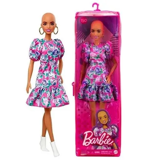 Barbie Fashionistas Doll 150 No Hair Look Pink Floral Dress