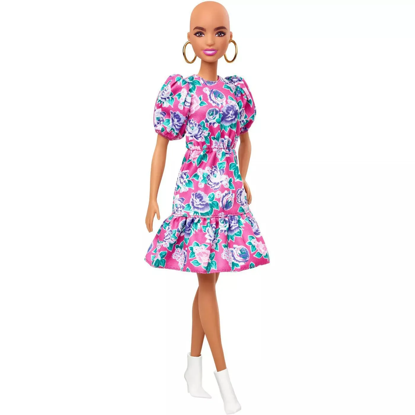 Barbie Fashionistas Doll 150 No Hair Look Pink Floral Dress