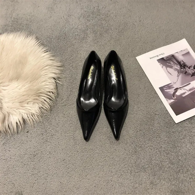binfenxie  -  Women Shallow Thin Heels Pumps 2024 Spring Fashion Sexy Pointed Toe Elegant Party Versatile Office Heel Shoes Girl's Mujer