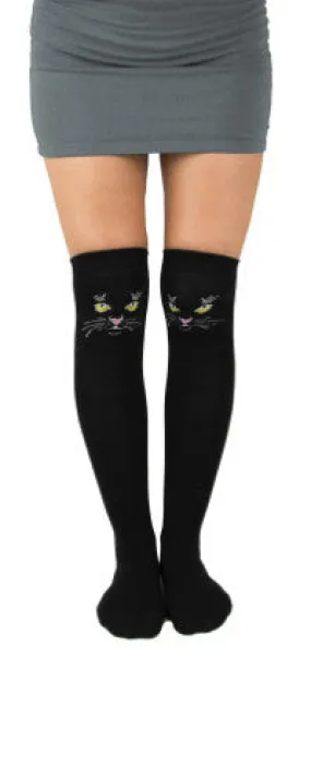 Black Cat Over the Knee Socks (Women's)