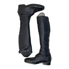 DeNiro Tricolore 'Amabile' Field Boots in Black - EU 39 MA XXXS (Women's US 8.5 Medium Tall/XXX-Slim)