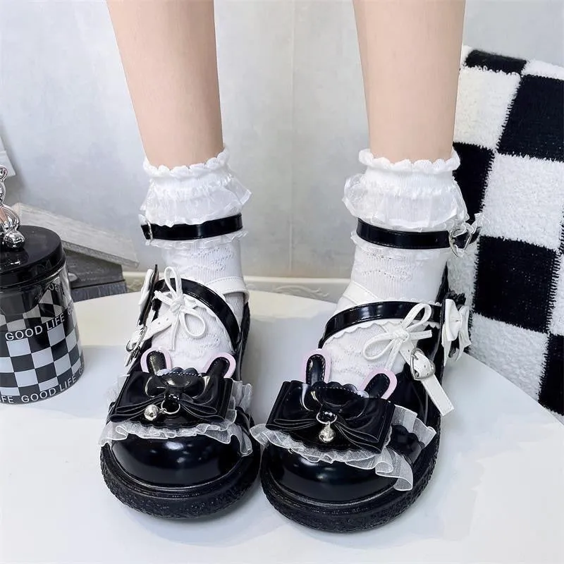 Kawaii Sweet Bow Round Toe Lolita Shoes