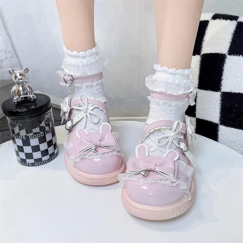 Kawaii Sweet Bow Round Toe Lolita Shoes