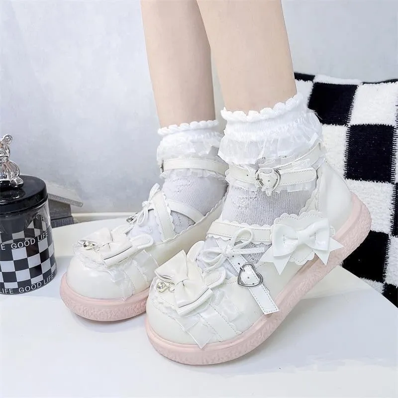 Kawaii Sweet Bow Round Toe Lolita Shoes