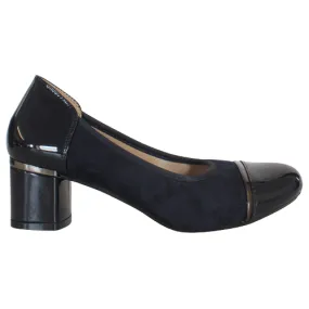Redz Block Heeled Pumps - DBC61113 - Navy