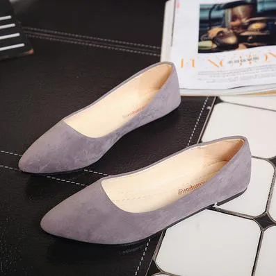 Shoes women spring 2018 new pearl shallow-mouthed chic single shoes 100 lap flat shoes Korean version 100 lap women's shoes