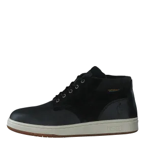 Waterproof Leather-Suede Sneaker Boot Black